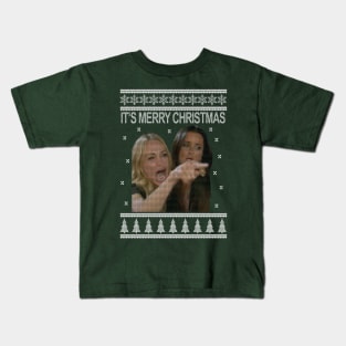 Woman Yelling Christmas Kids T-Shirt